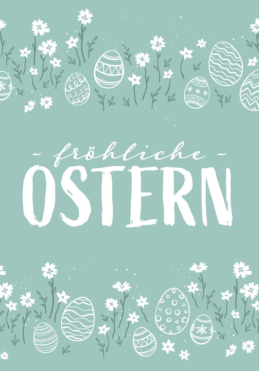 Fröhliche Ostern - Doodle Eier