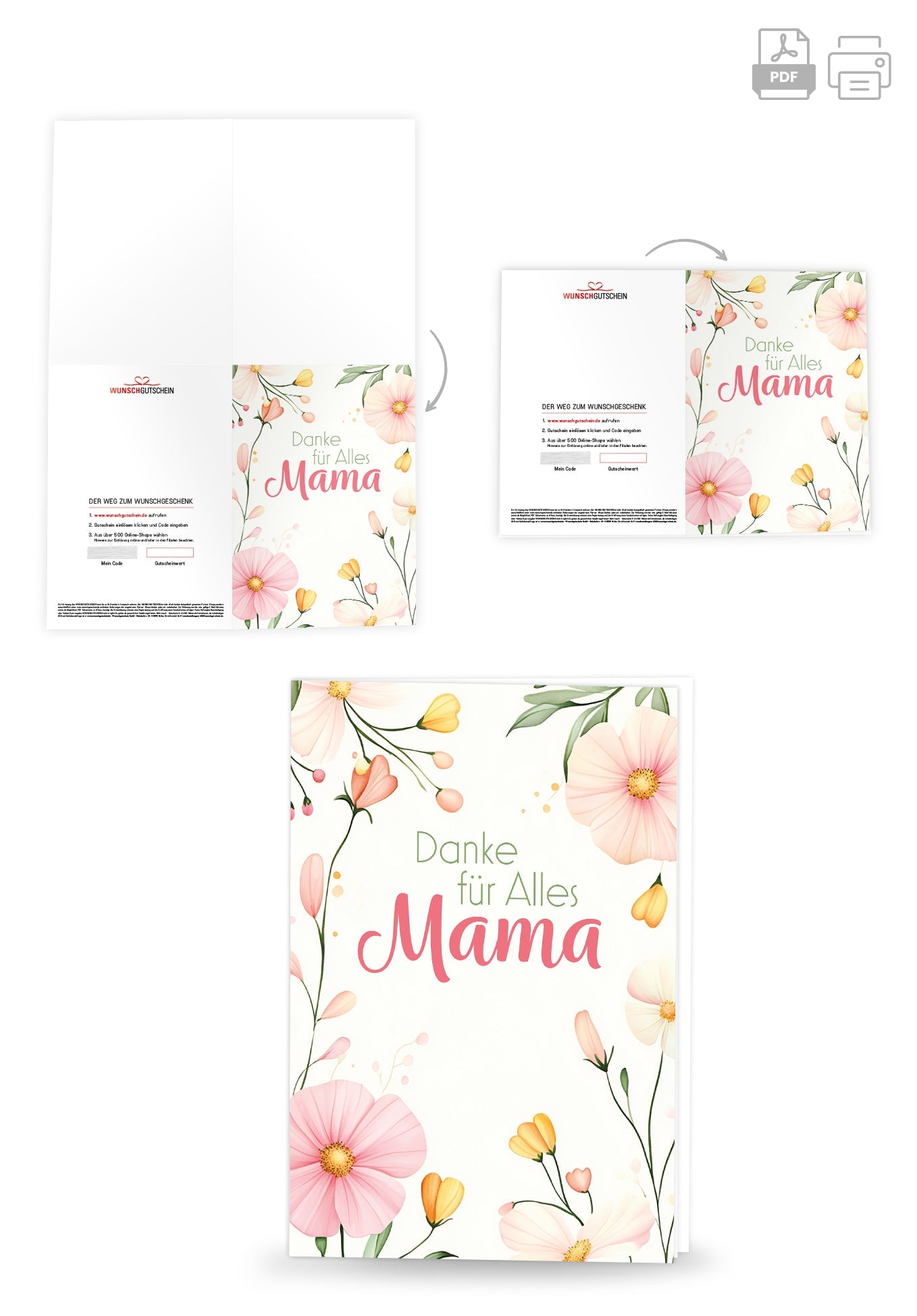 Danke für Alles Mama - Blumenrahmen