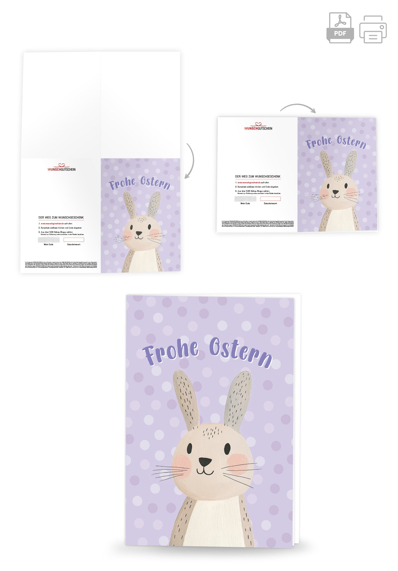Frohe Ostern - Hase Pastellila
