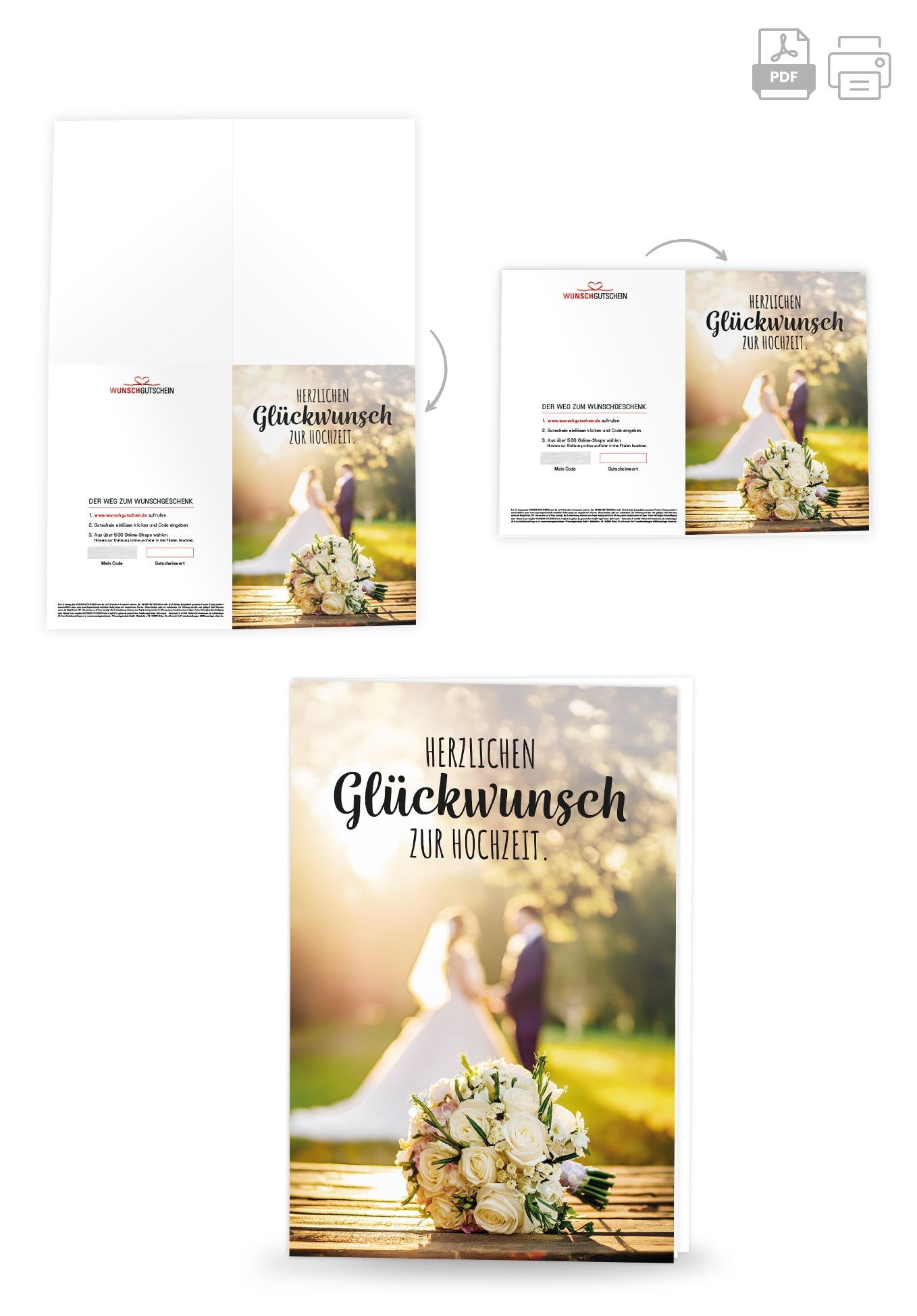 Glückwunsch zur Hochzeit - Hochzeitsstrauss