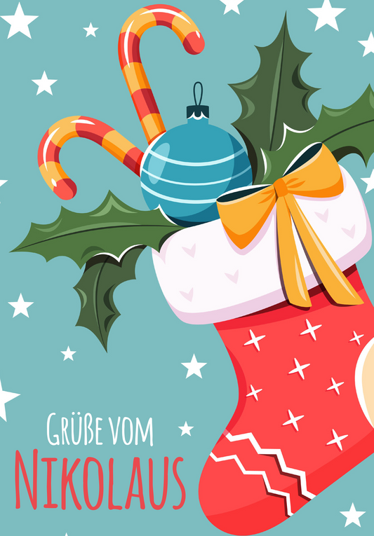 Grüße vom Nikolaus - Strumpf