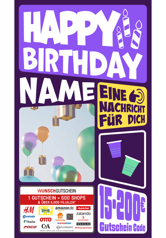 Digital - Happy Birthday - Kerze