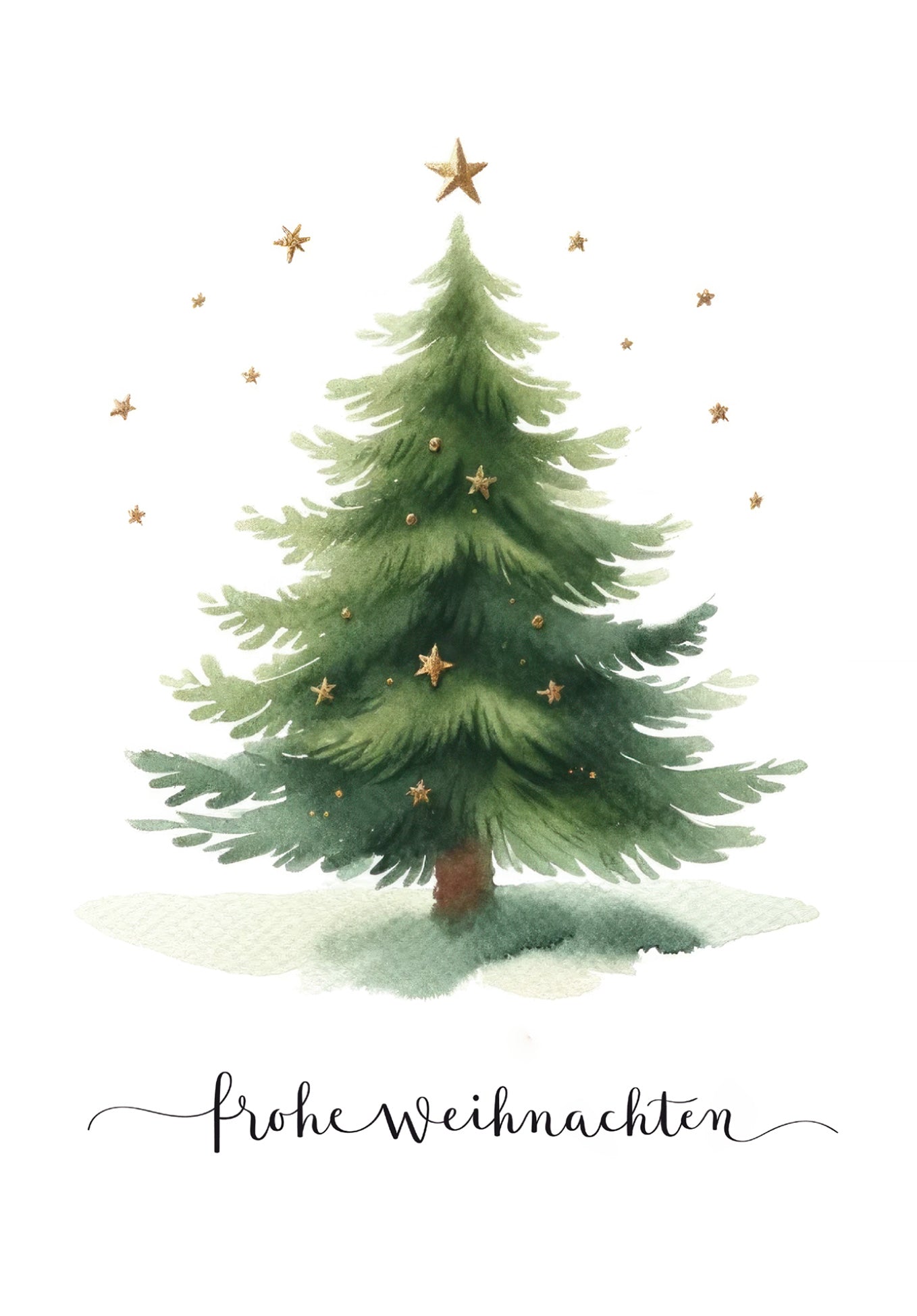Frohe Weihnachten - Tannenbaum Sterne