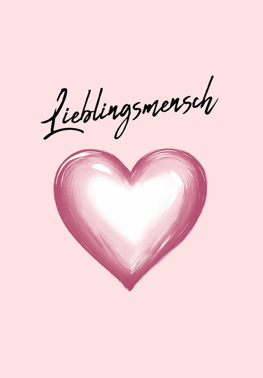 Lieblingsmensch - Rosa Herz