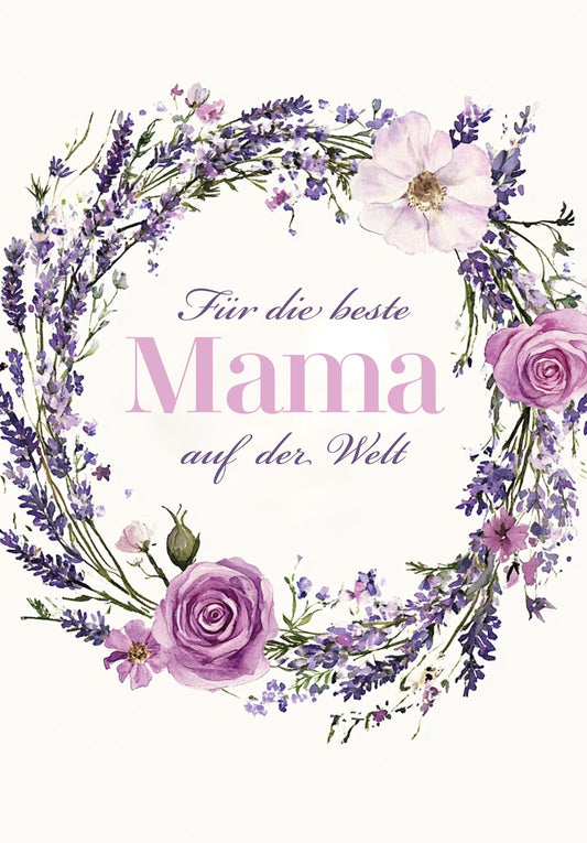 Für die beste Mama - Blumenkranz Lila