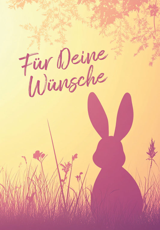 Für Deine Wünsche - Hase Silhouette