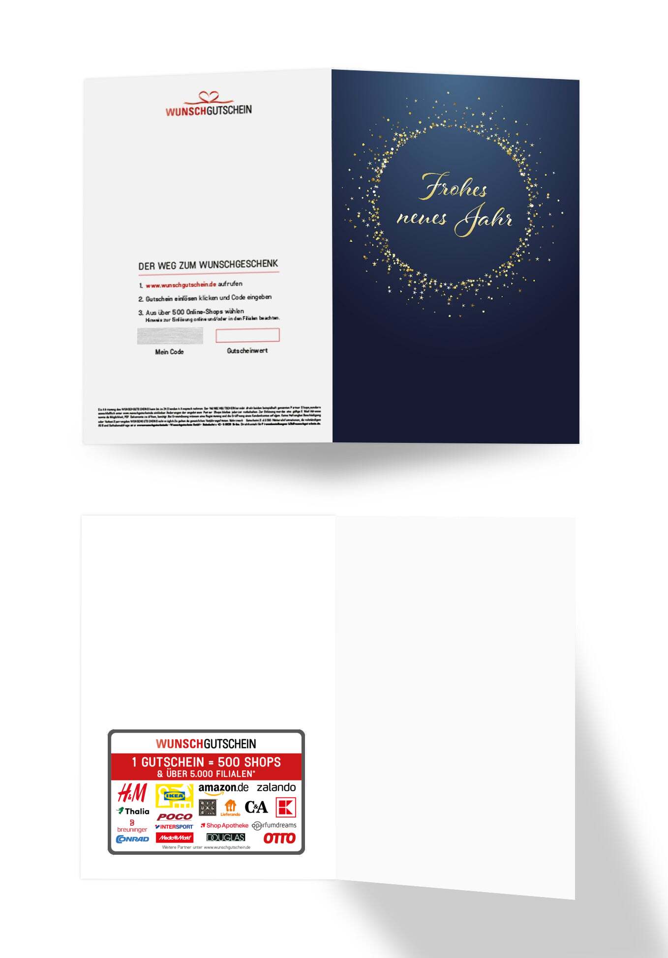 Frohes neues Jahr - Gold Blau