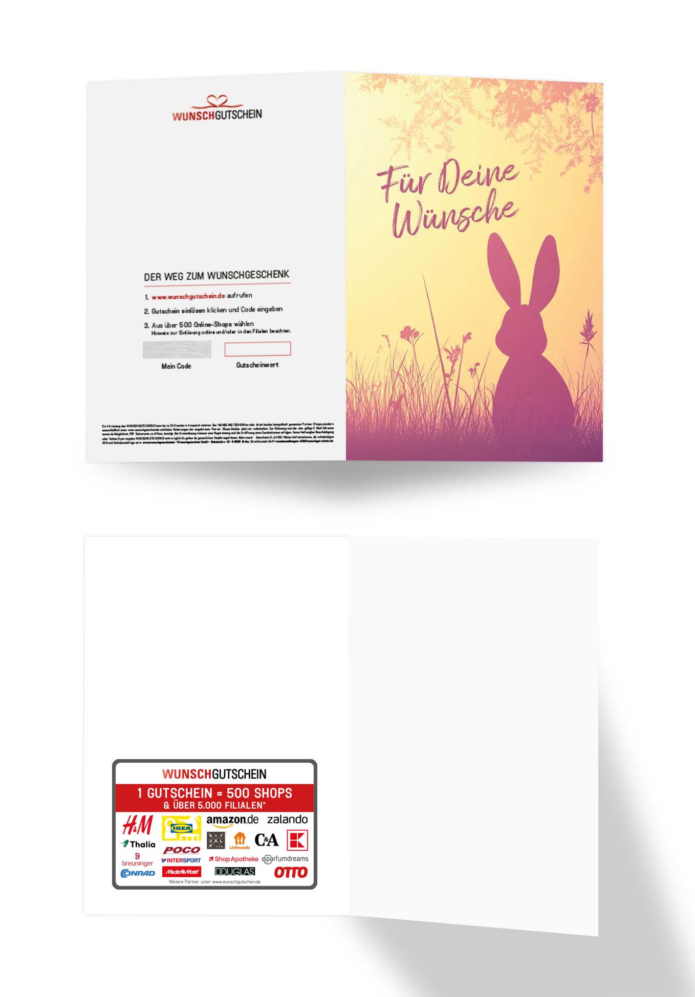 Für Deine Wünsche - Hase Silhouette