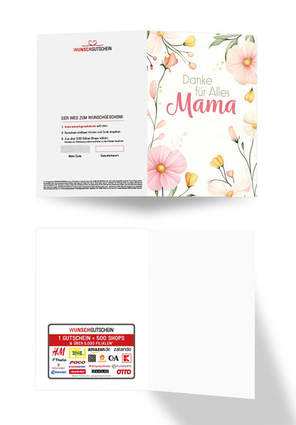 Danke für Alles Mama - Blumenrahmen