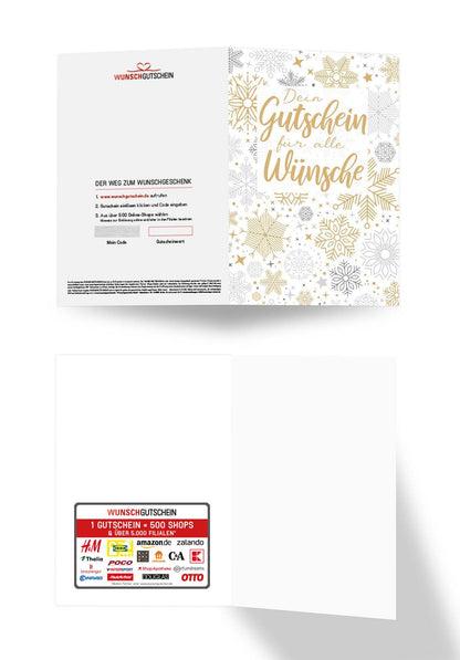 Für alle Wünsche - Schneeflocken Gold