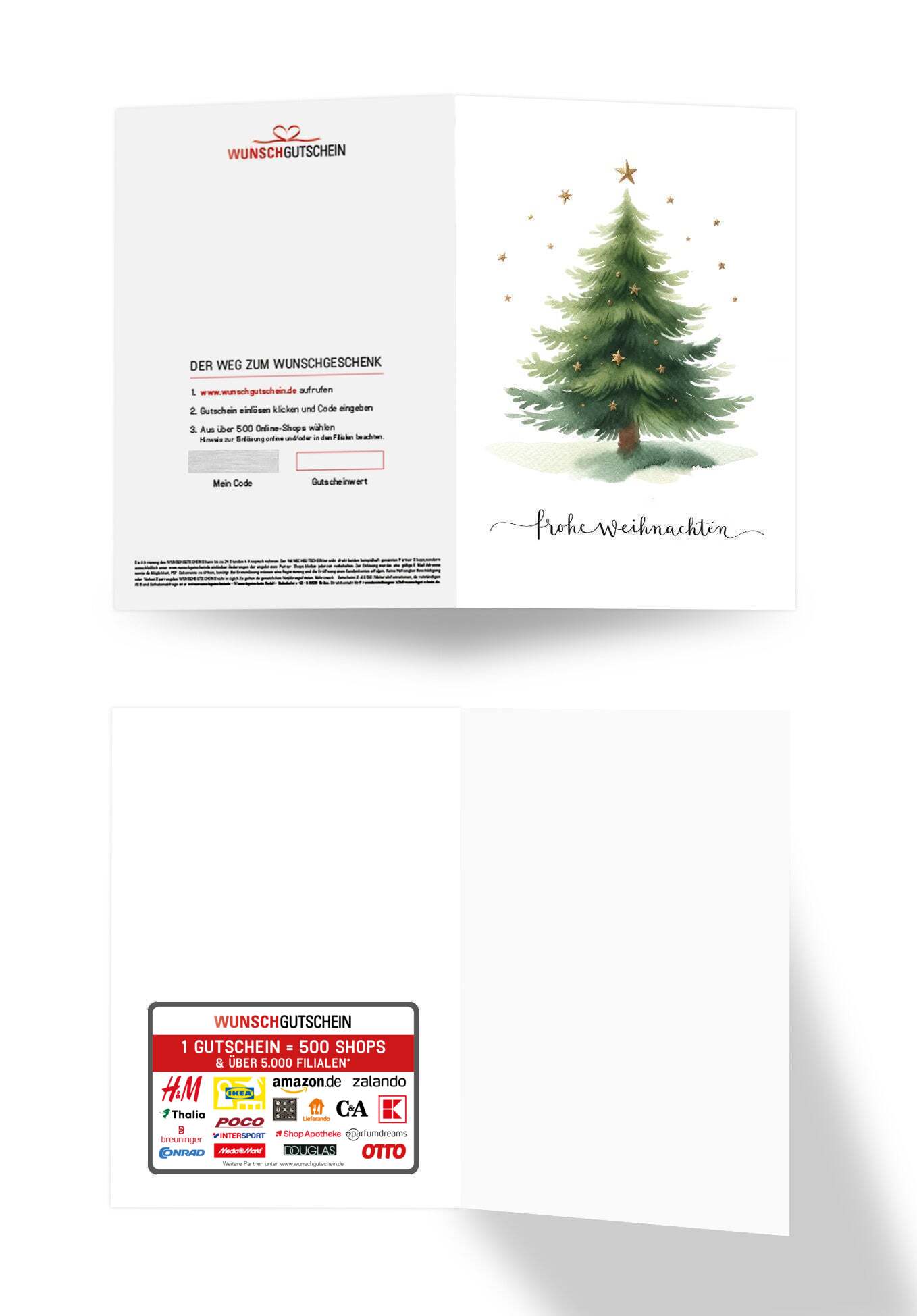 Frohe Weihnachten - Tannenbaum Sterne