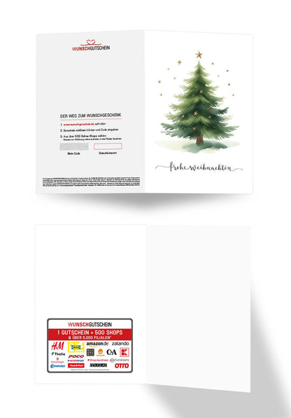 Frohe Weihnachten - Tannenbaum Sterne