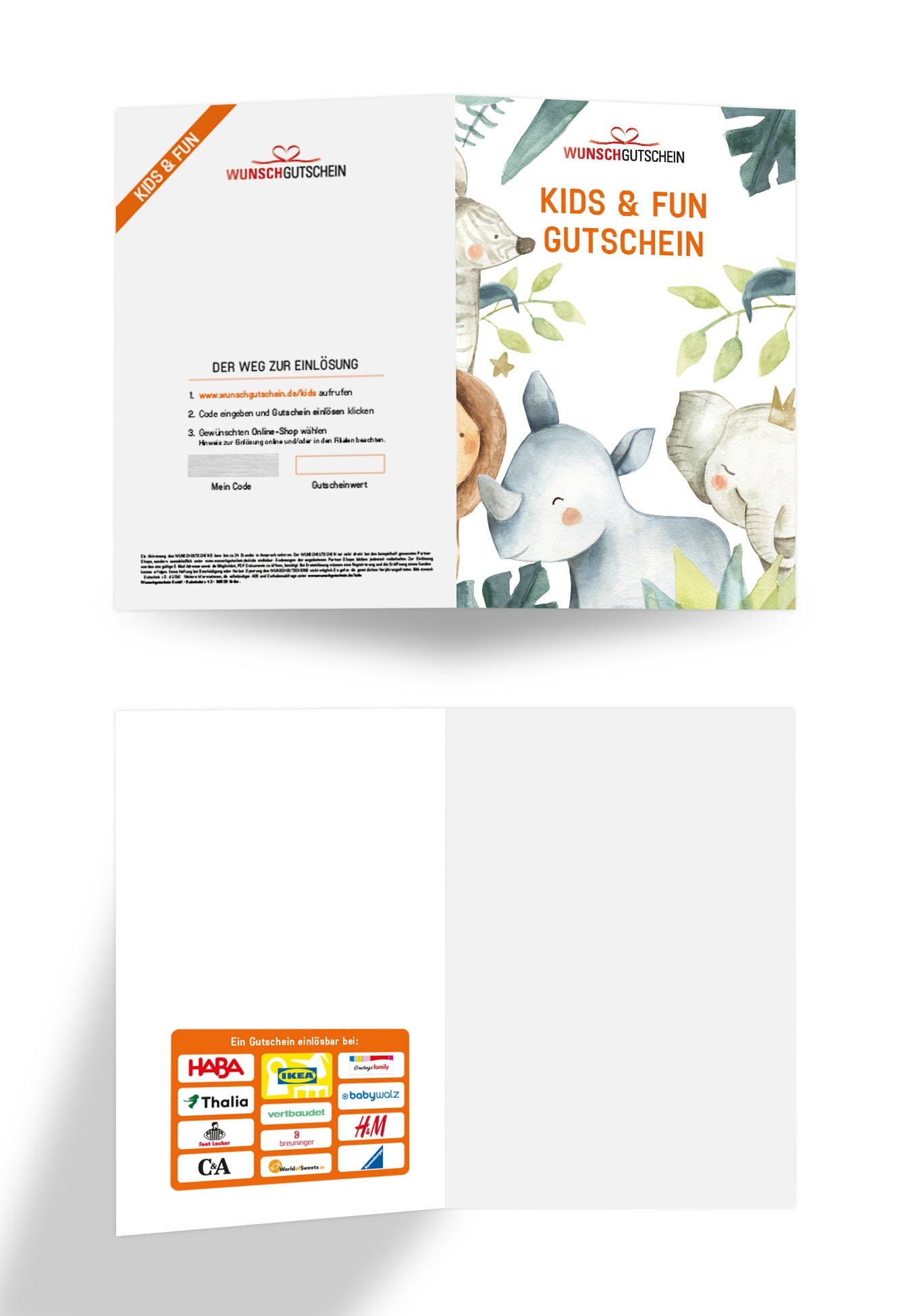 Kids & Fun Gutschein - Einlösbar für Spielwaren, Kindermode und mehr
