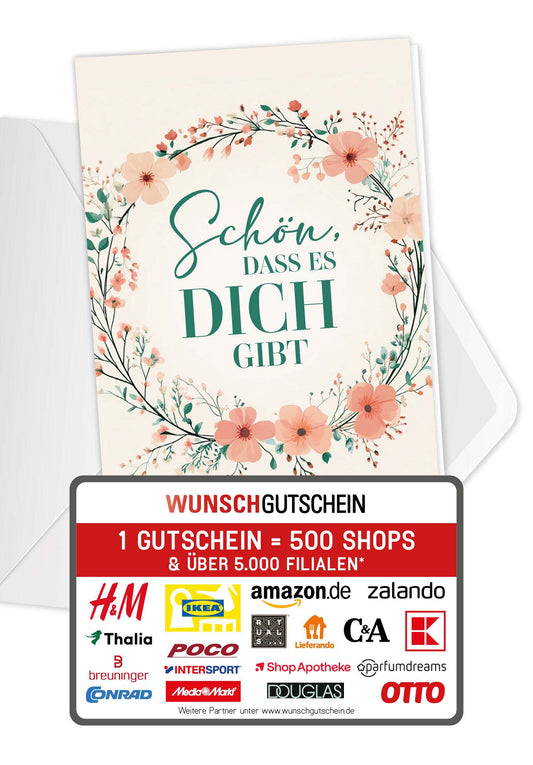 Schön dass es dich gibt - Blumenkranz
