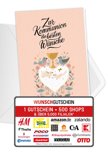 Zur Kommunion - Herz Vögel