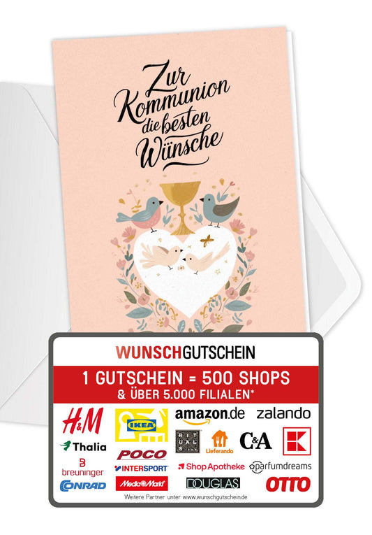Zur Kommunion - Herz Vögel