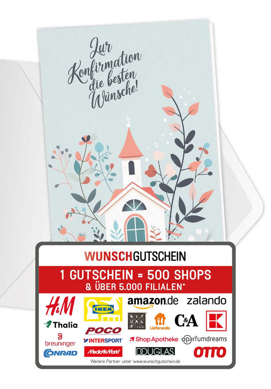 Zur Konfirmation - Kirche Rosa