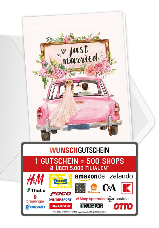 Just Married - Auto Rosa