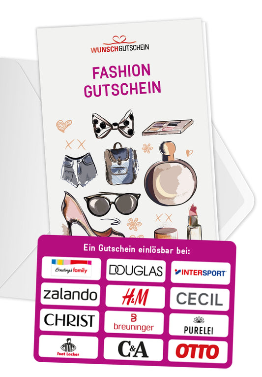 Fashion Gutschein - Einlösbar für Modeartikel und Accessoires
