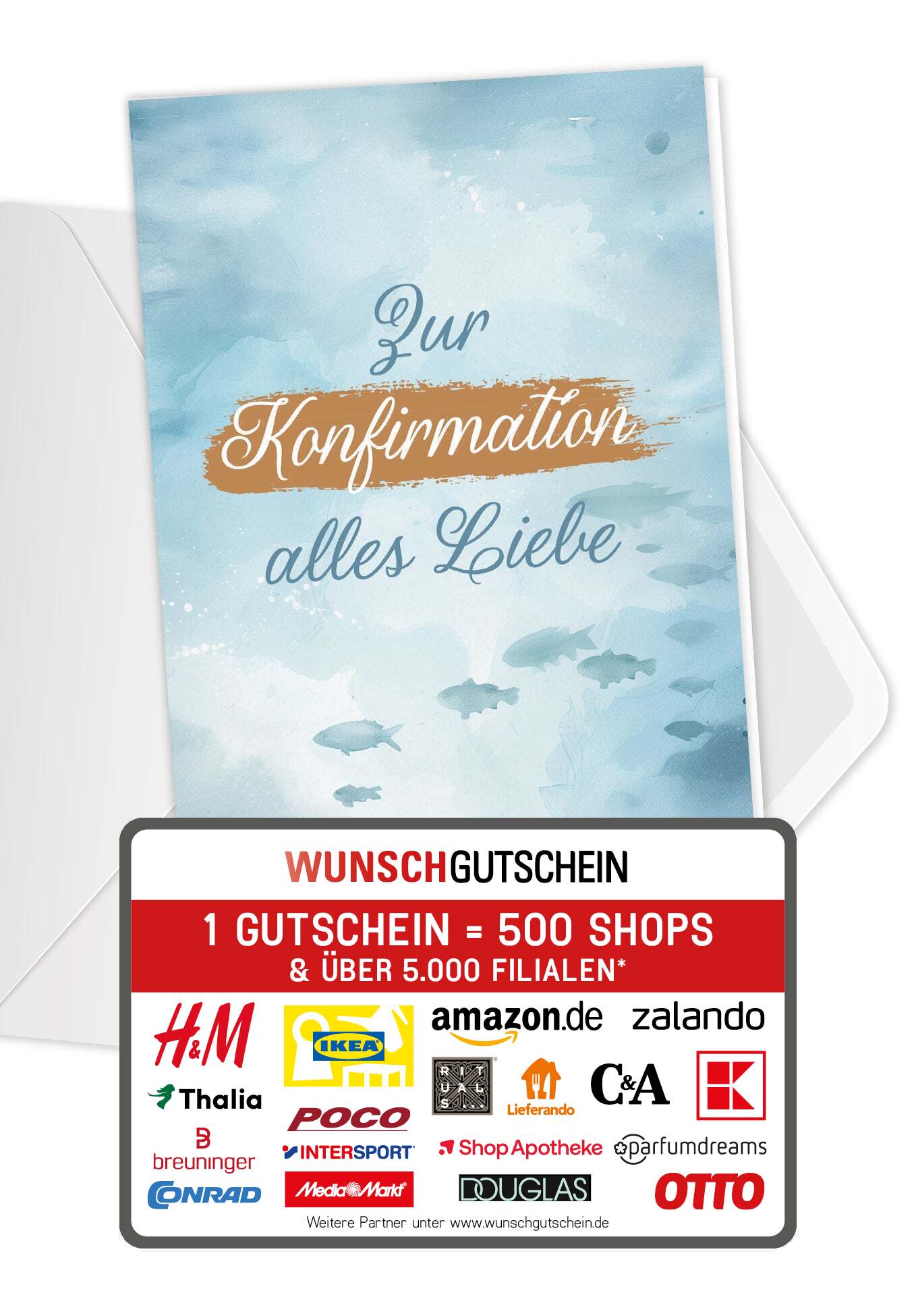 Zur Konfirmation - Fische Aquarell