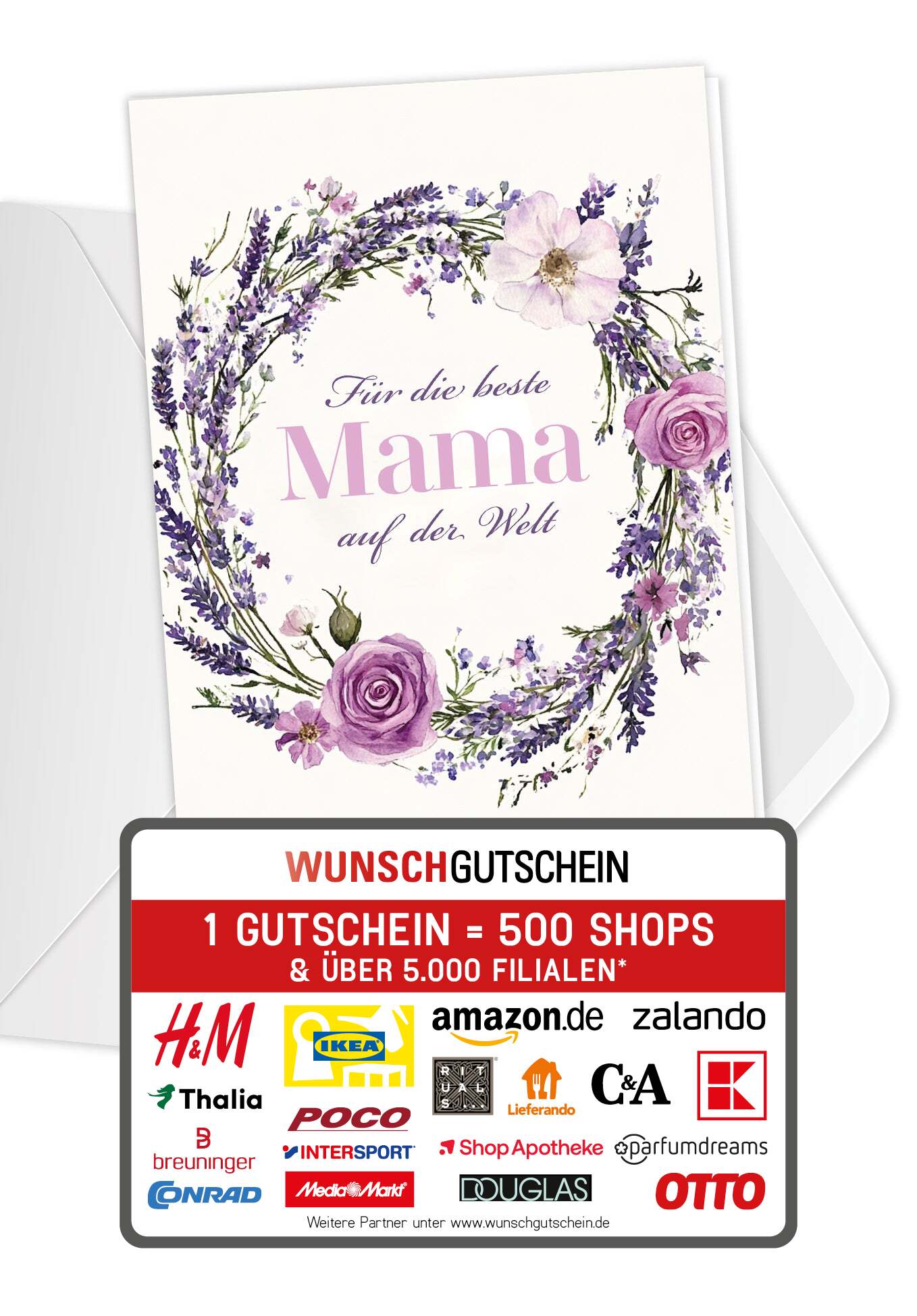 Für die beste Mama - Blumenkranz Lila