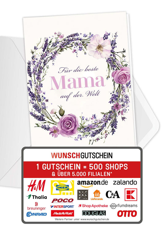 Für die beste Mama - Blumenkranz Lila