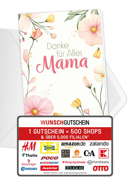 Danke für Alles Mama - Blumenrahmen
