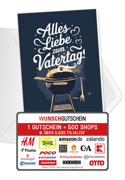Alles Liebe Vatertag - Grill Blau