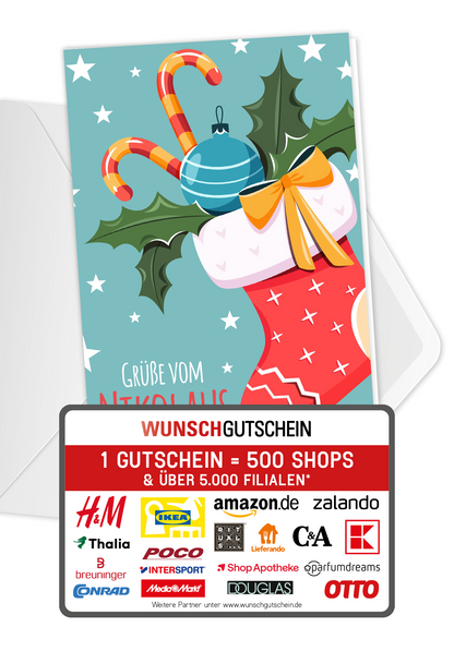 Grüße vom Nikolaus - Strumpf
