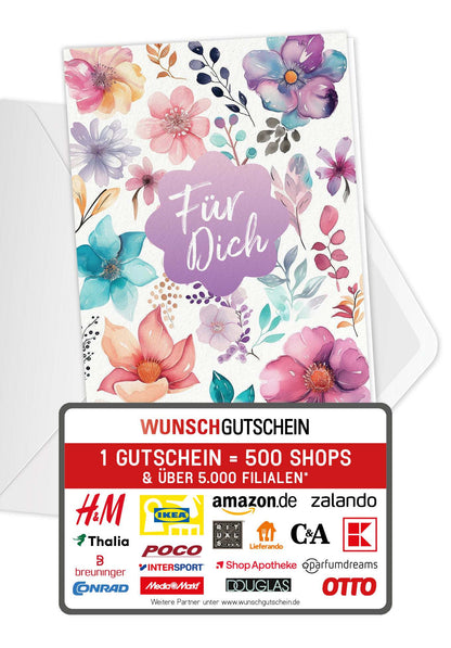 Für Dich - Blumen Aquarell