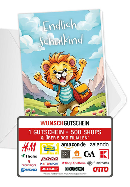 Endlich Schulkind - Löwe