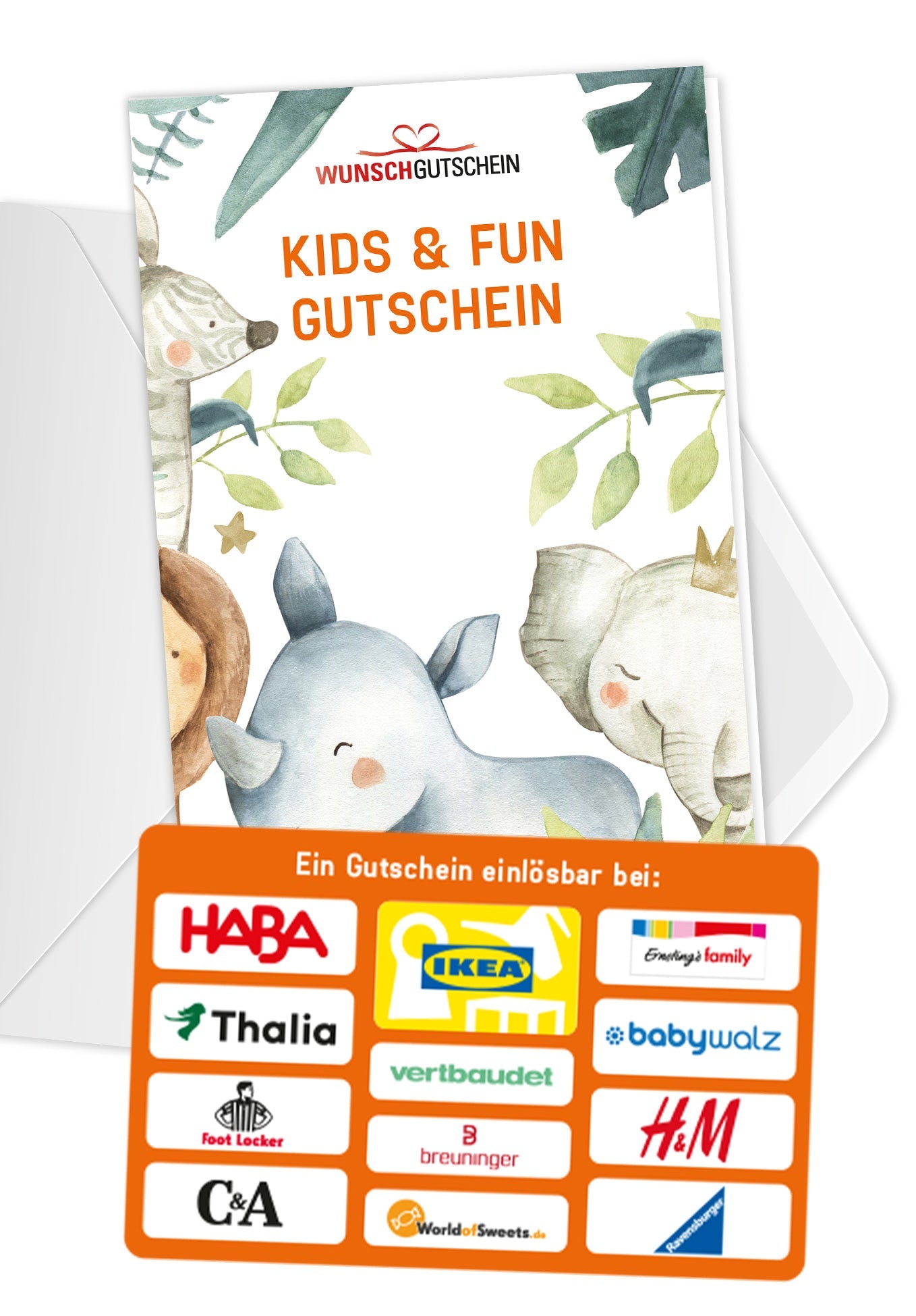Kids & Fun Gutschein - Einlösbar für Spielwaren, Kindermode und mehr