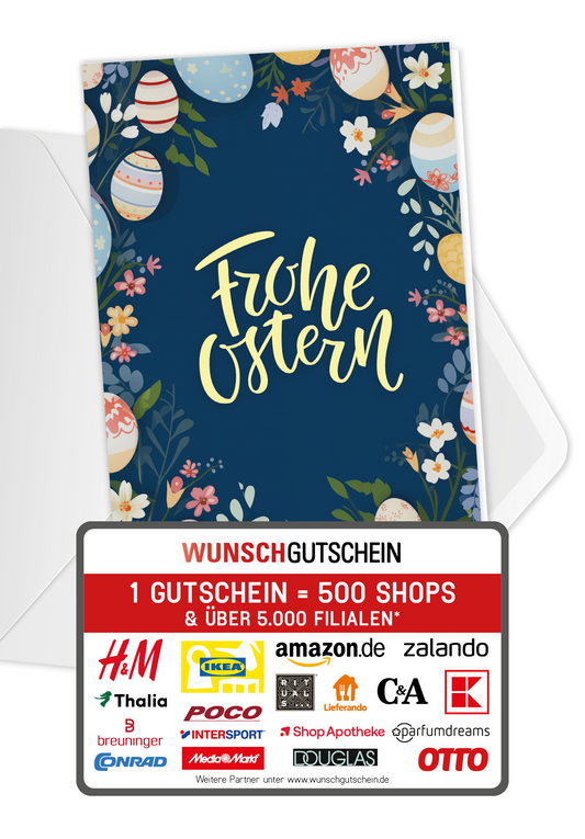 Frohe Ostern - Ostereier Blumen