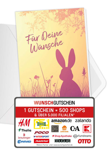 Für Deine Wünsche - Hase Silhouette