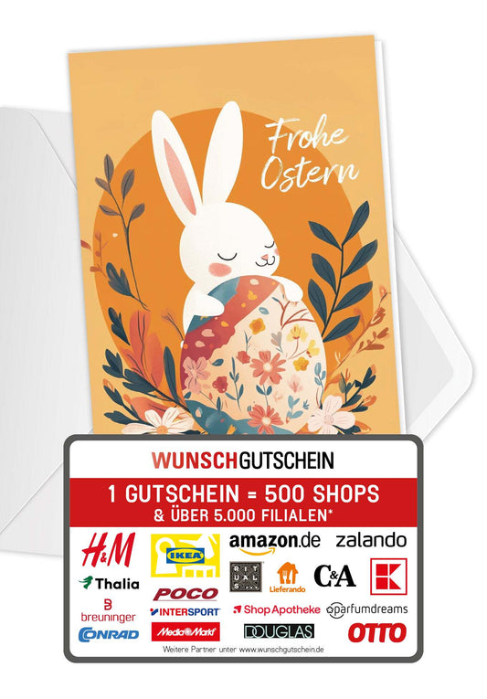 Frohe Ostern - Hase Orange