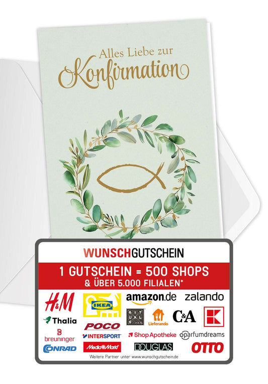Zur Konfirmation - Kranz Fisch