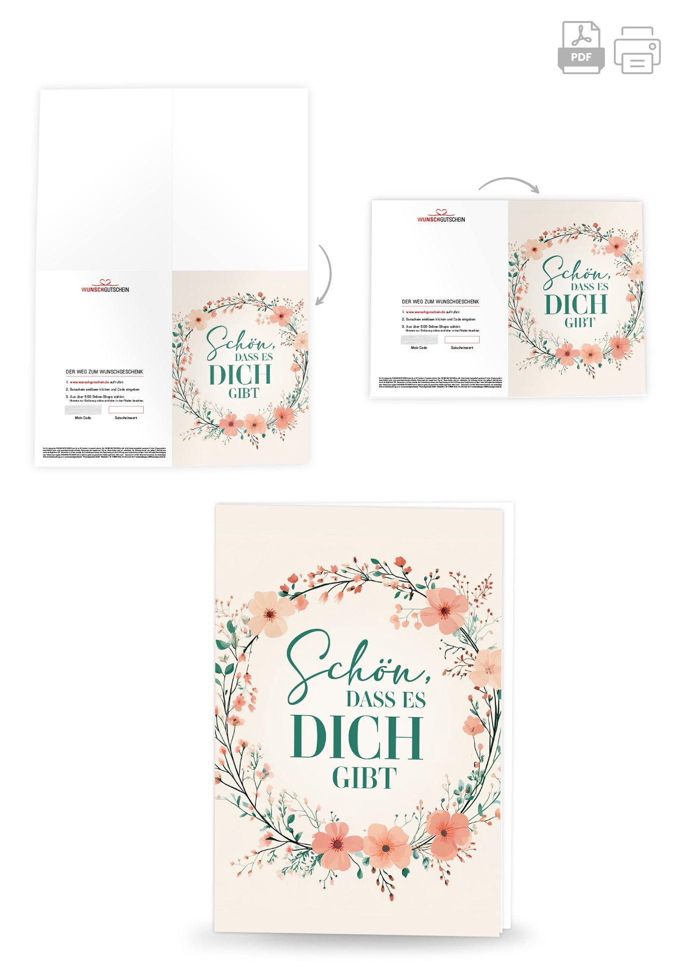 Schön dass es dich gibt - Blumenkranz
