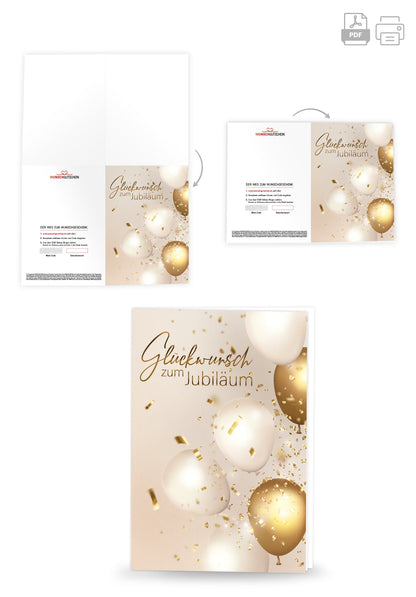 Glückwunsch zum Jubiläum - Gold