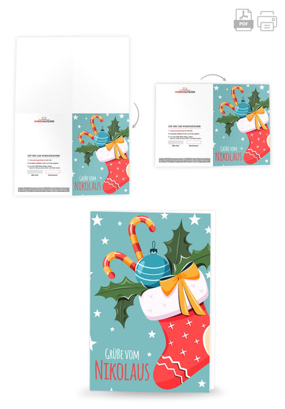 Grüße vom Nikolaus - Strumpf
