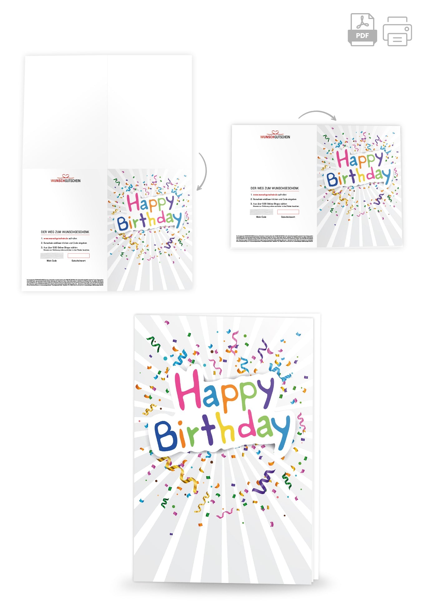 Happy Birthday - Konfetti