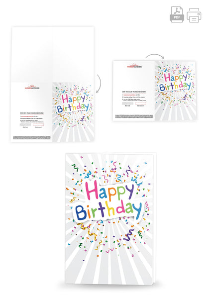 Happy Birthday - Konfetti