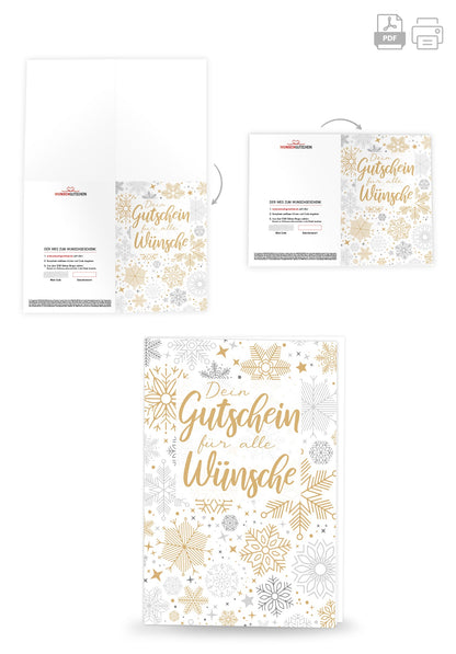 Für alle Wünsche - Schneeflocken Gold
