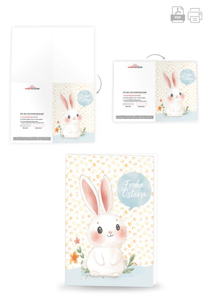 Frohe Ostern - Hase Sprechblase