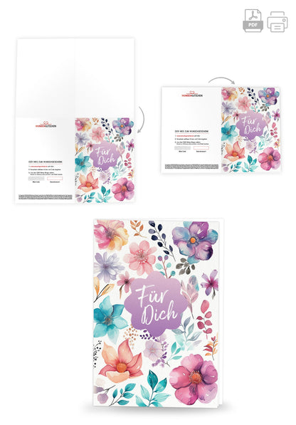 Für Dich - Blumen Aquarell