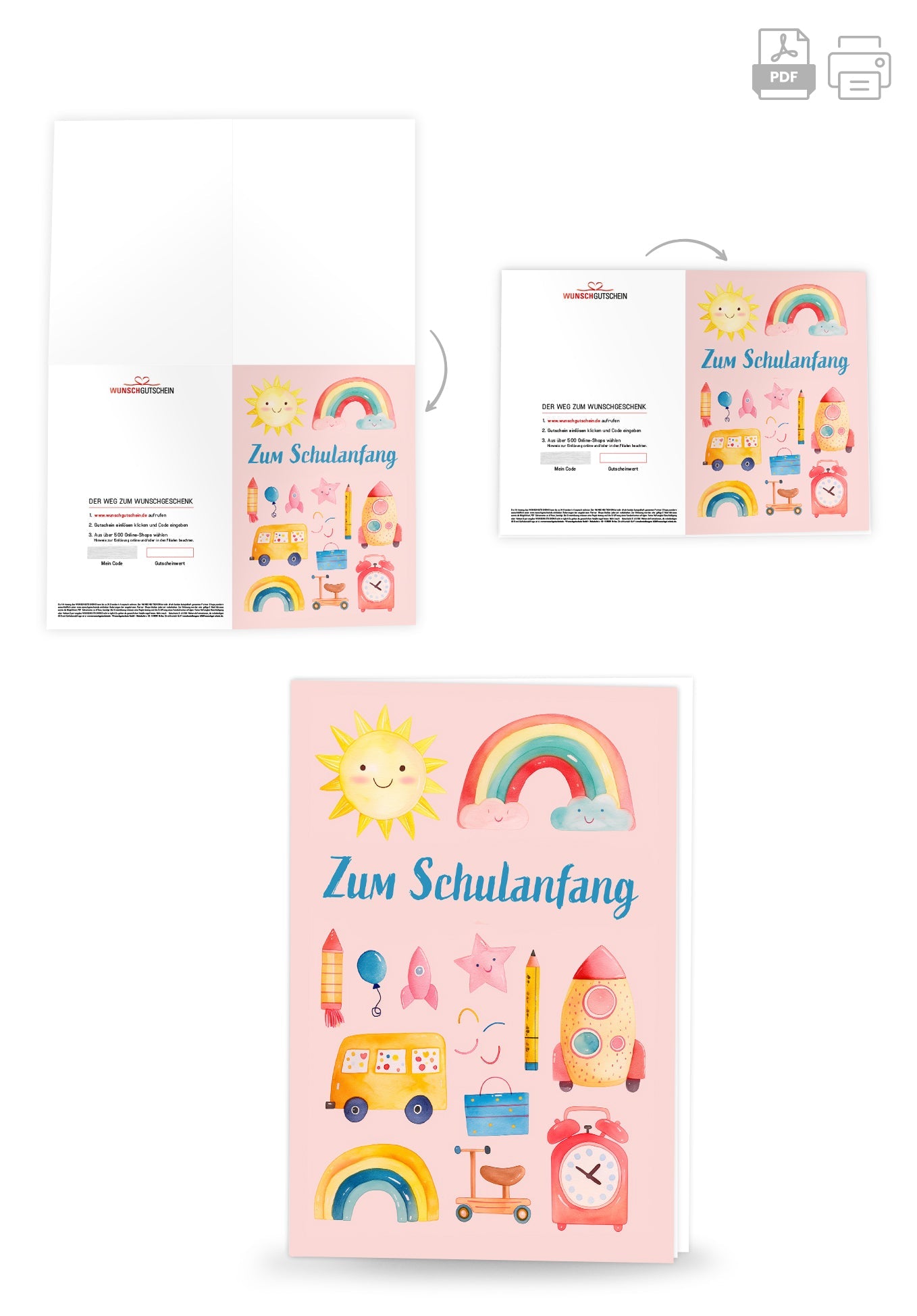 Zum Schulanfang - Wasserfarbe