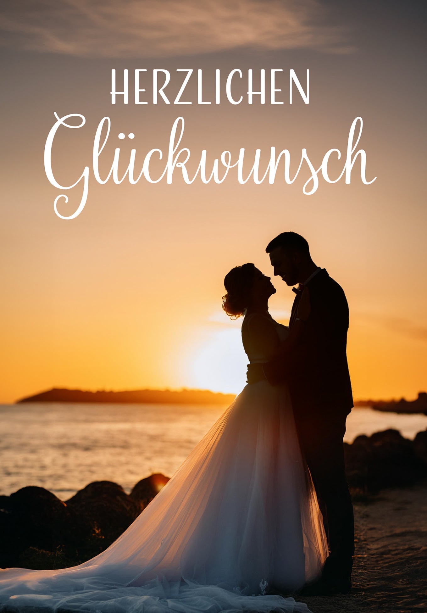 Herzlichen Glückwunsch - Sonnenuntergang