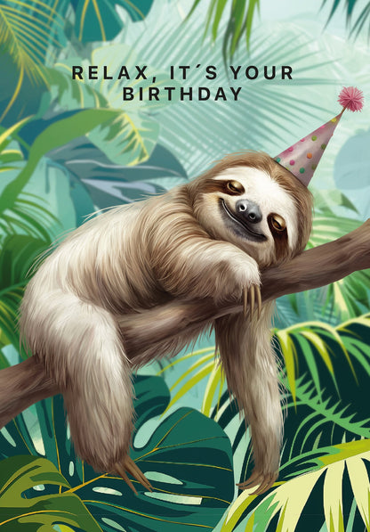 Relax Birthday - Faultier