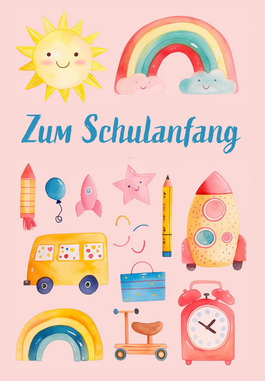 Zum Schulanfang - Wasserfarbe