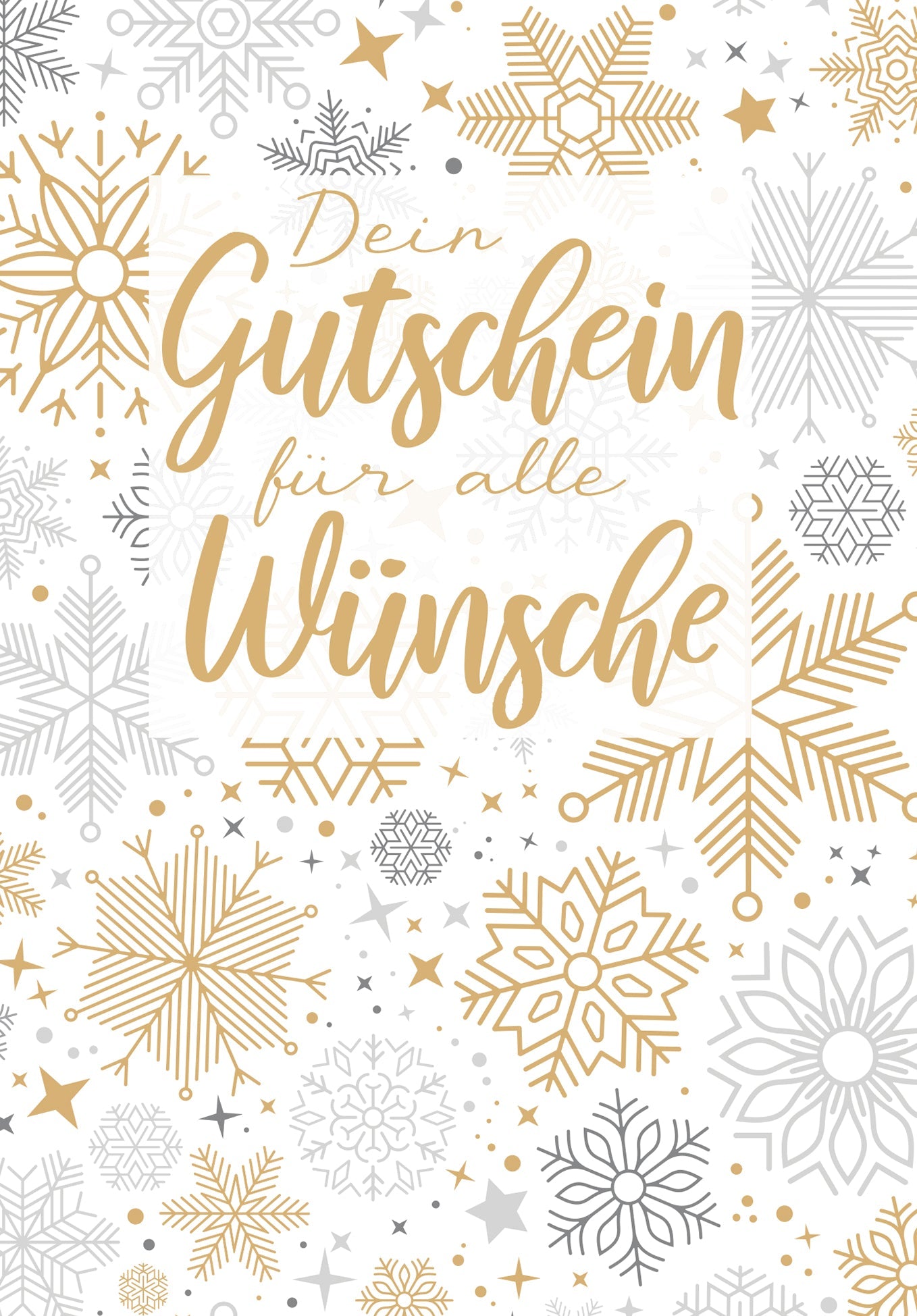 Für alle Wünsche - Schneeflocken Gold