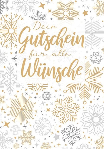 Für alle Wünsche - Schneeflocken Gold